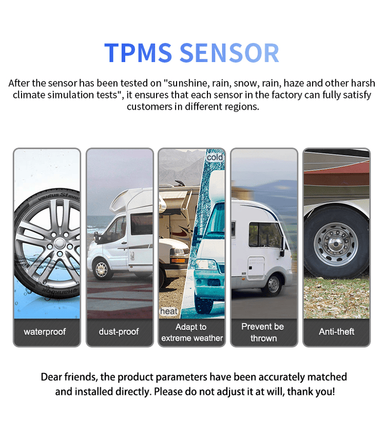 Solar TPMS 6-Wheel Tire Monitor packaging view