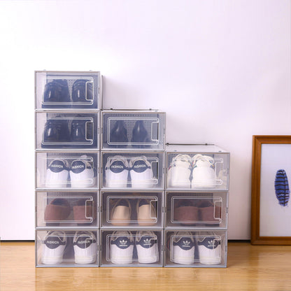Stackable Clear Plastic Shoe Boxes