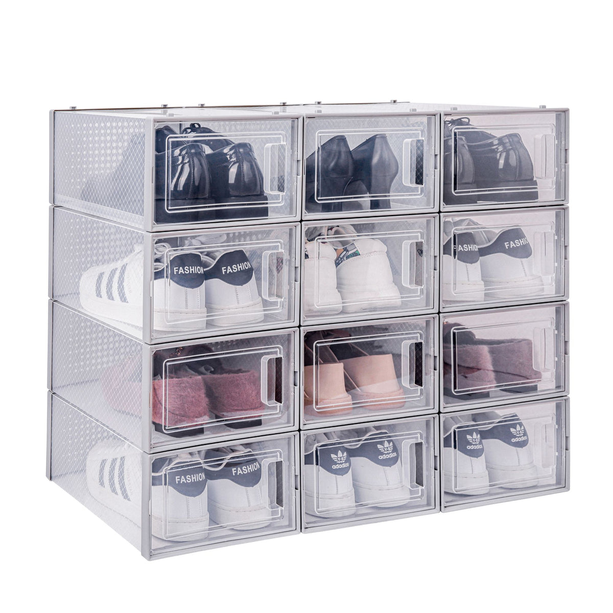 Stackable Clear Plastic Shoe Boxes1