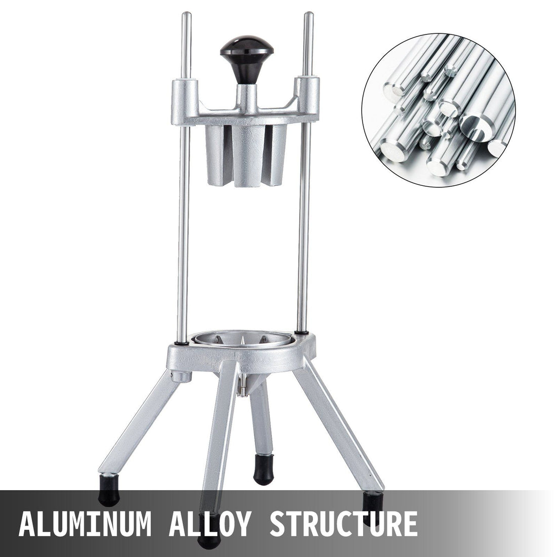 Stainless Steel 8-Section Fruit Wedger angled view
