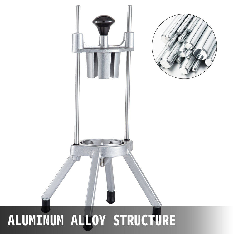 Stainless Steel 8-Section Fruit Wedger angled view