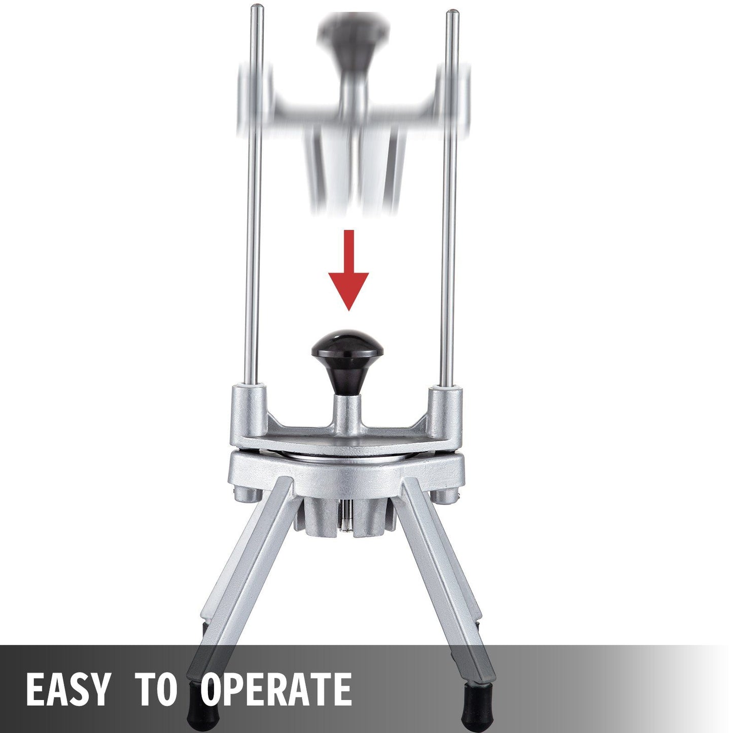 Stainless Steel 8-Section Fruit Wedger in use