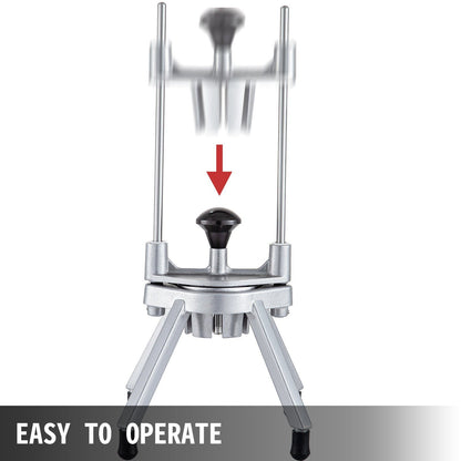 Stainless Steel 8-Section Fruit Wedger in use