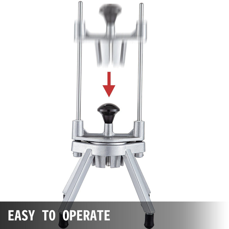 Stainless Steel 8-Section Fruit Wedger in use