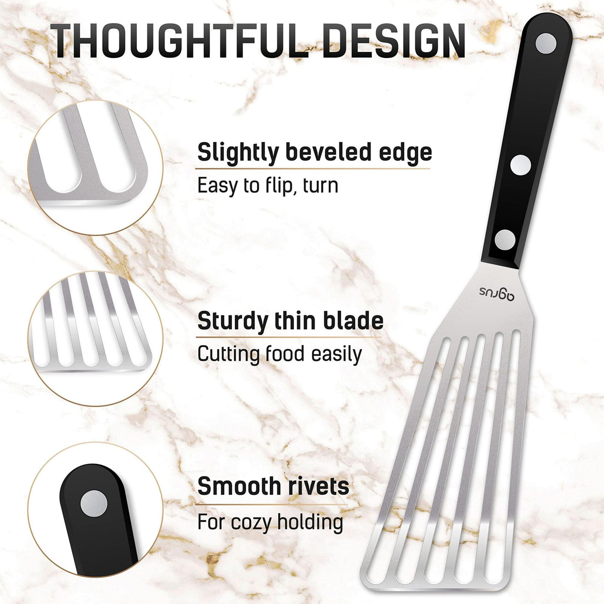 Stainless Steel Fish Spatula Slotted Turner3