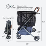 Strolee foldable shopping cart size dimensions