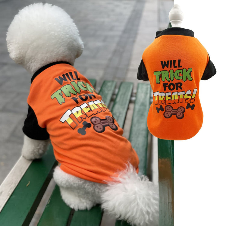 Pet tank top side view on small dog