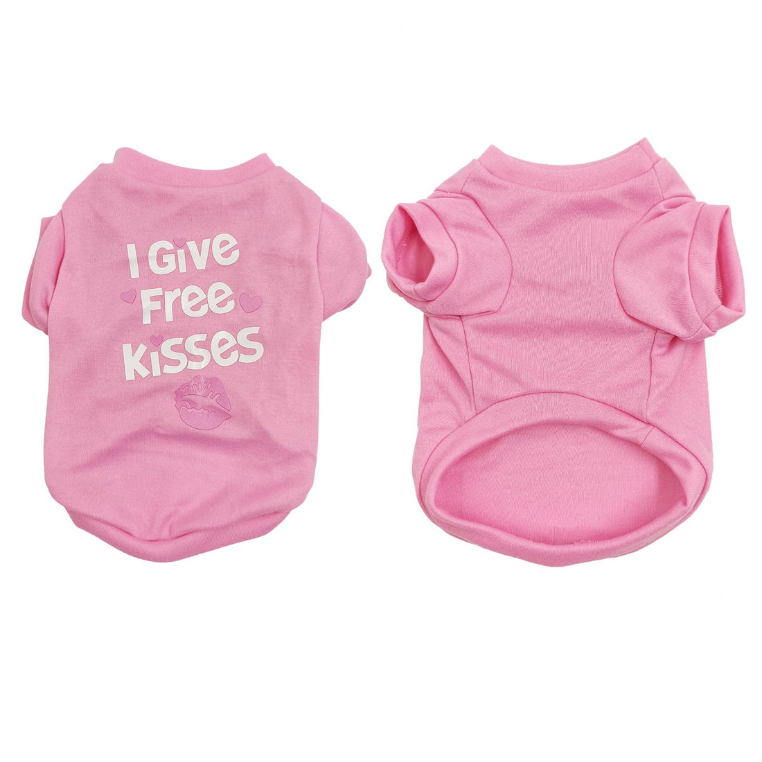 Cotton dog shirt in pink with print