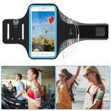 Touchscreen window detail on the phone armband holder