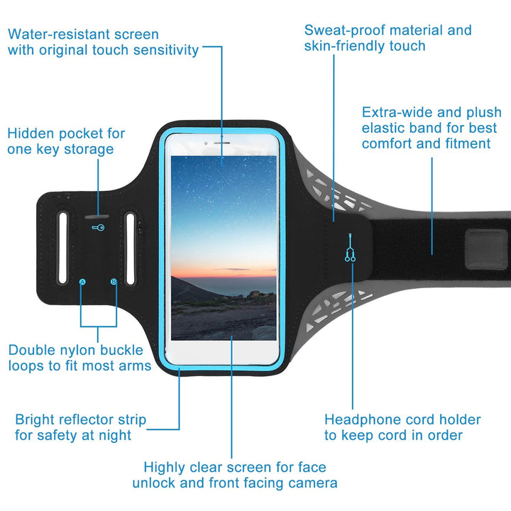 Adjustable strap of the sweat-resistant phone armband