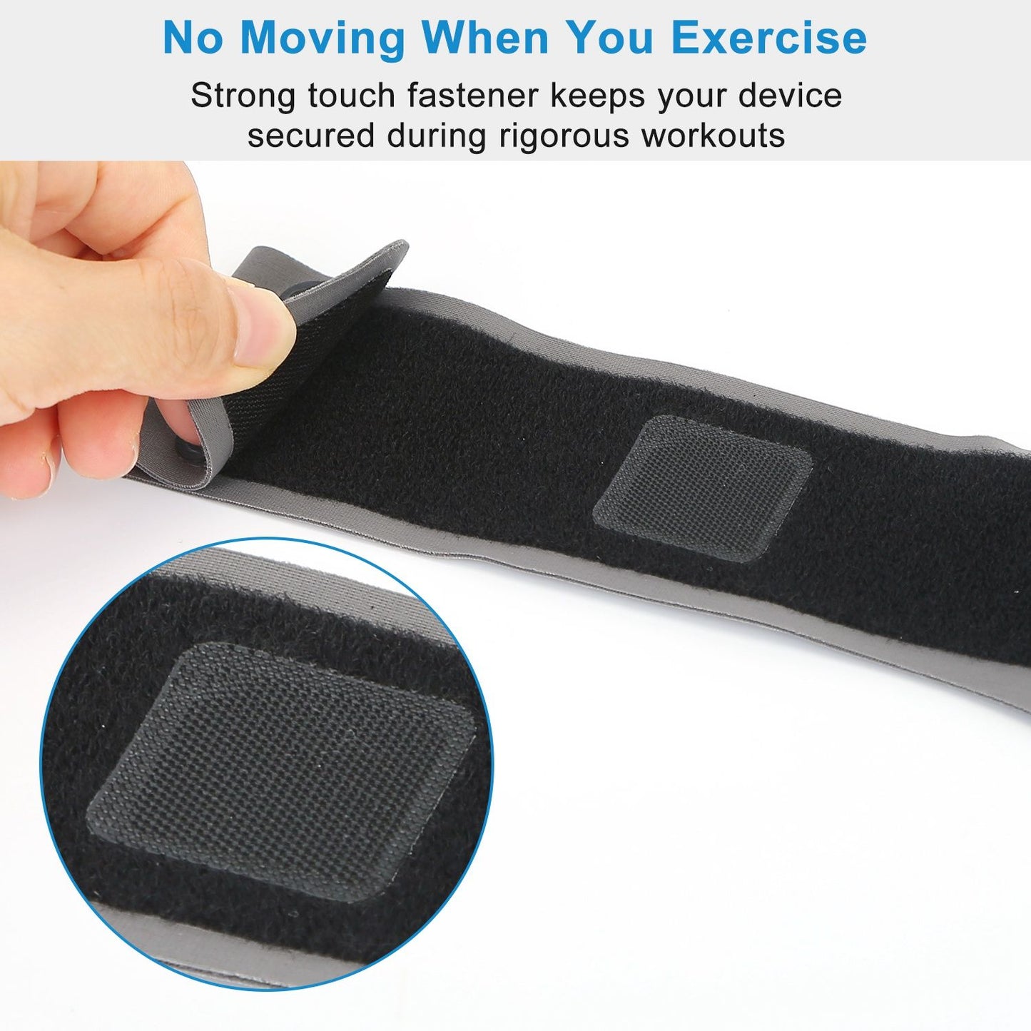 Sweat-resistant armband worn over a sports sleeve