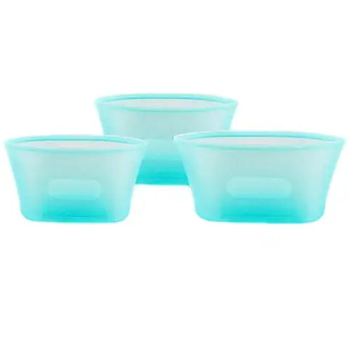 Full set of bags and bowls displayed together on a counter