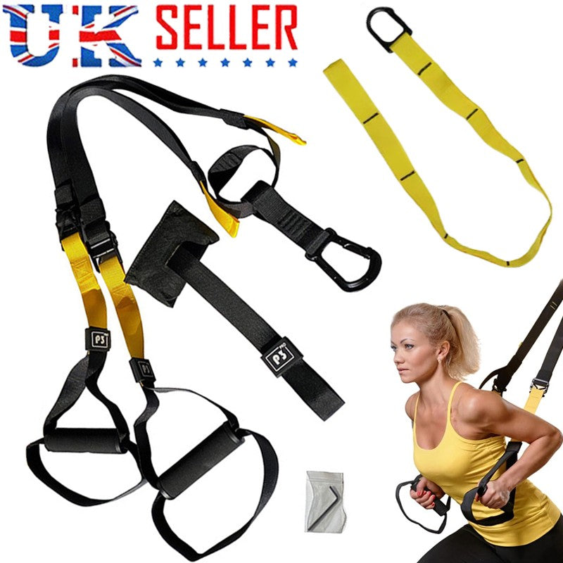 Suspension training straps 6 piece set in carry bag