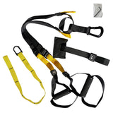 Suspension straps anchored outdoors to tree