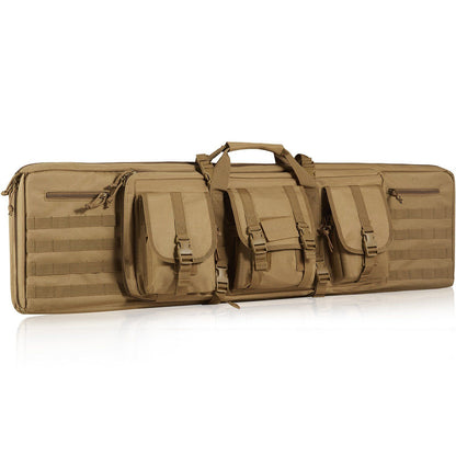 Range bag main zipper close-up showing lockable pull tab