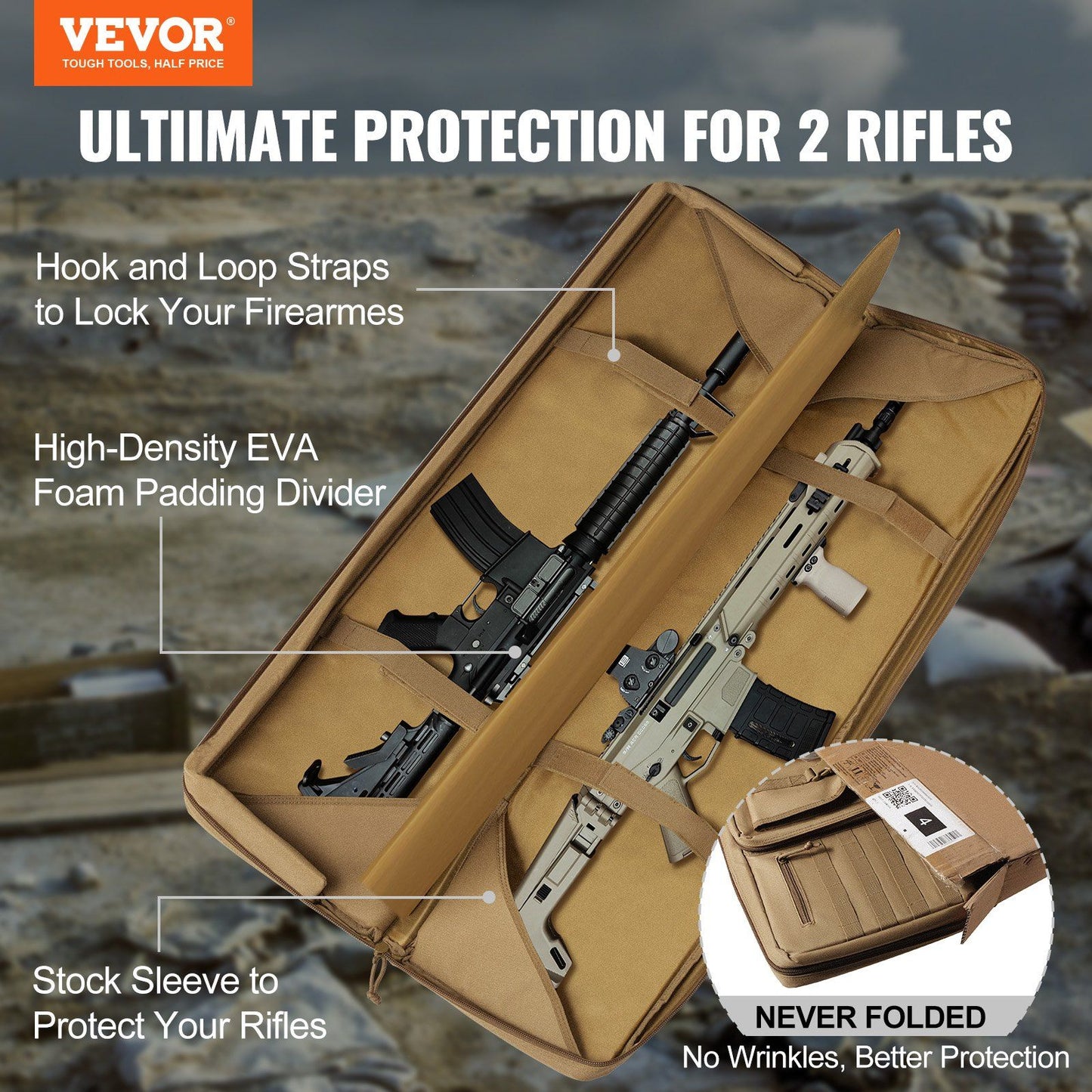 Padded interior of the 42 in tactical range bag