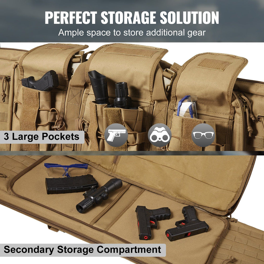 Tactical range bag carried with shoulder strap
