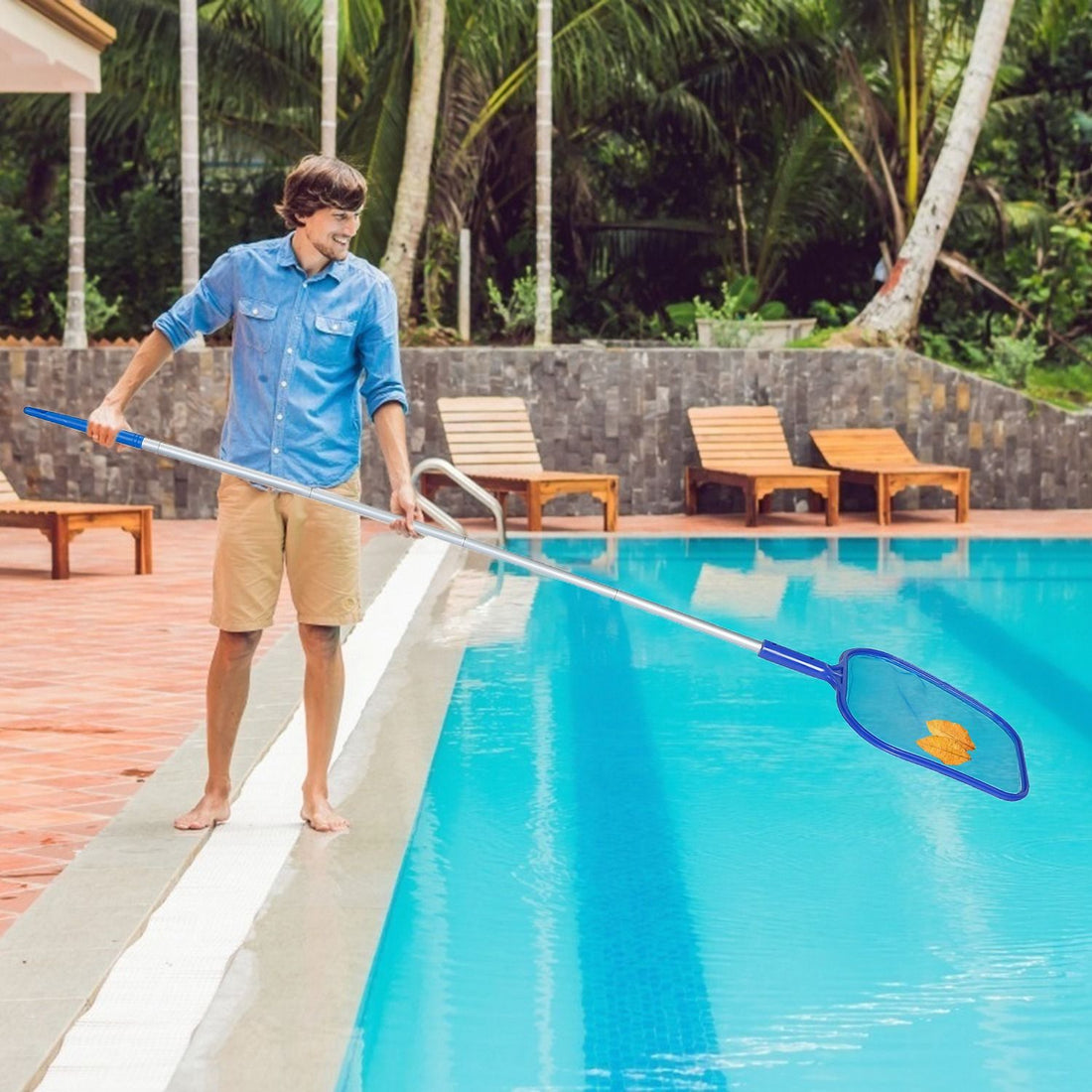 Telescopic Pool Leaf Skimmer Net - product details