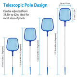 Telescopic Pool Leaf Skimmer Net in use