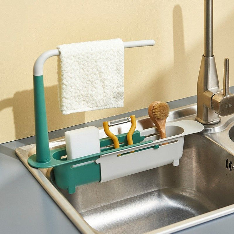Adjustable sponge rack telescopic frame close-up