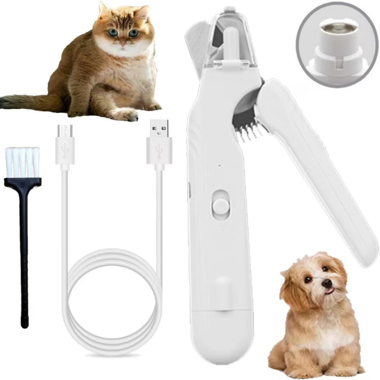 SafeTrim precision pet nail trimmer with built-in LED lights