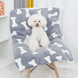 Pet sleeping mat in size comparison view