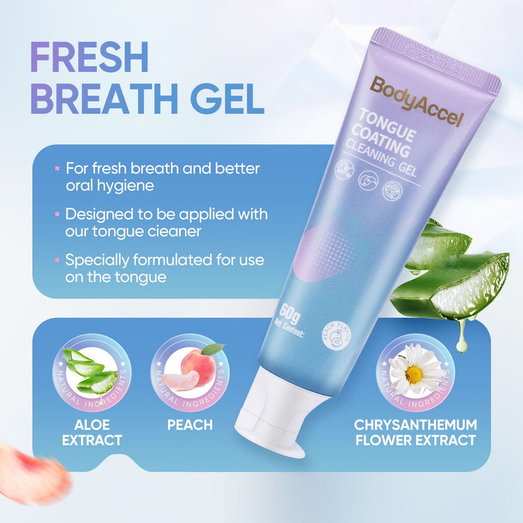 Tongue Cleansing Gel and Brush lifestyle in-use shot