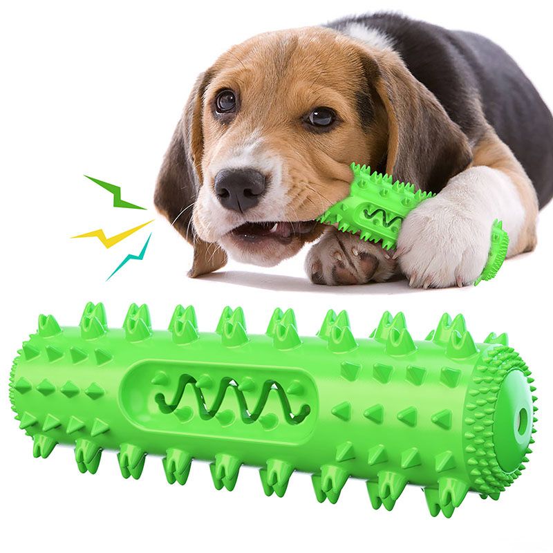 Dog dental molar stick chew toy with textured ridges