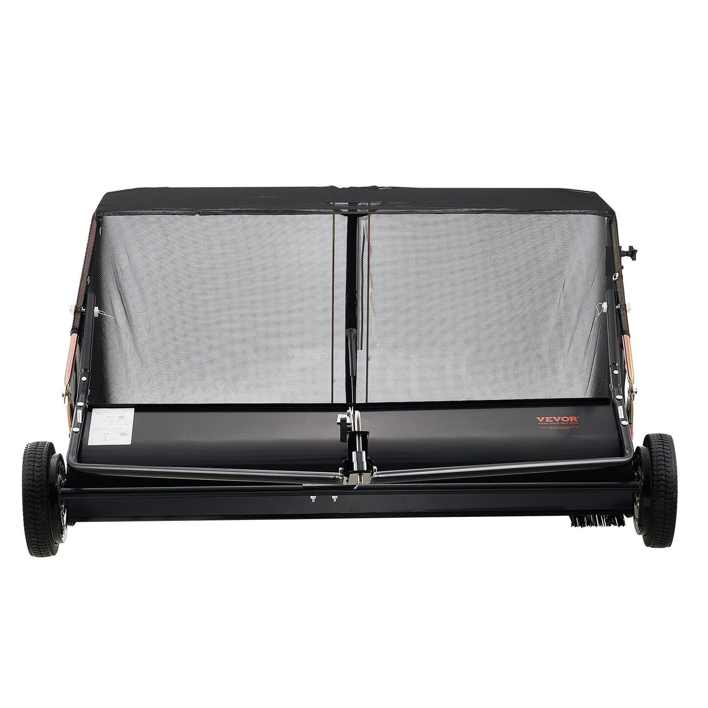Tow-behind lawn and leaf collector with 26 cu.ft. hopper