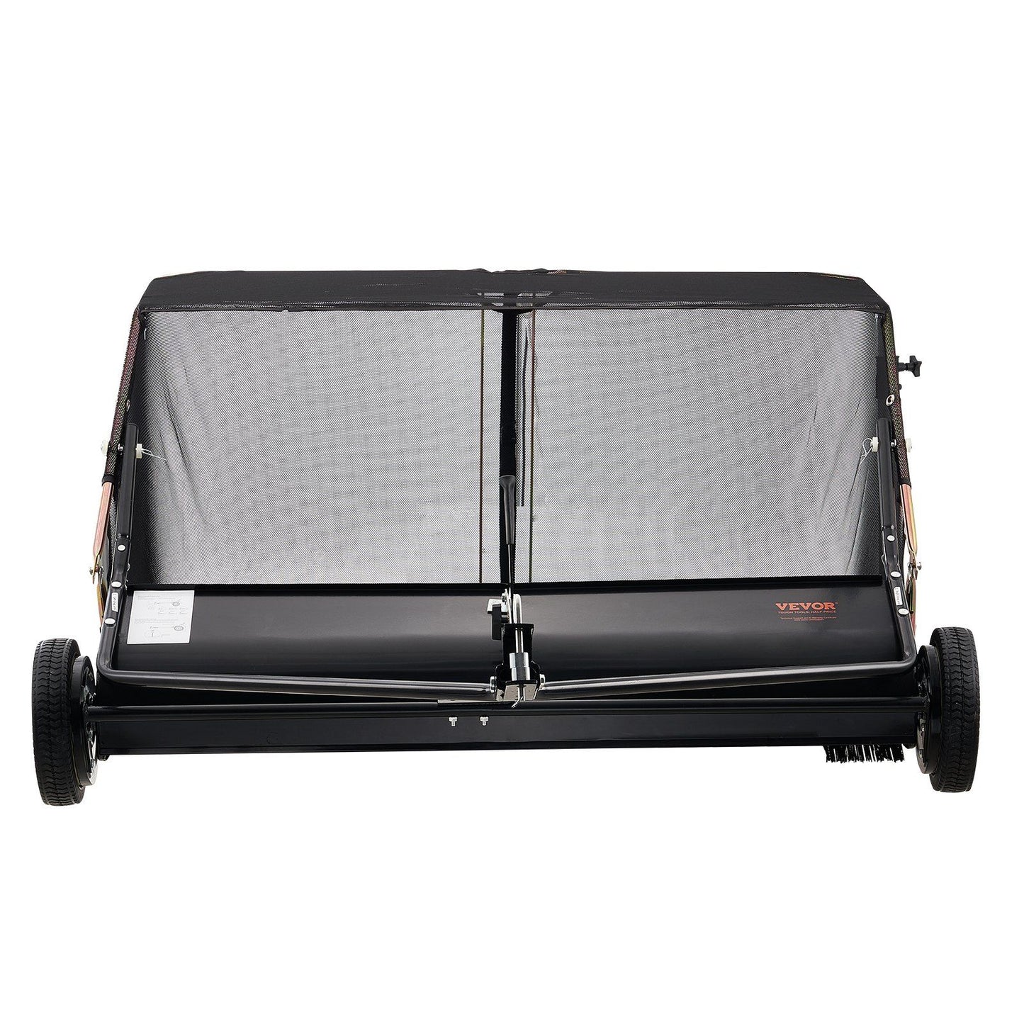 Tow-behind lawn and leaf collector with 26 cu.ft. hopper