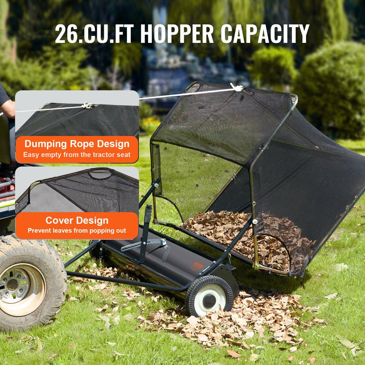Lawn sweeper brush assembly underneath the unit