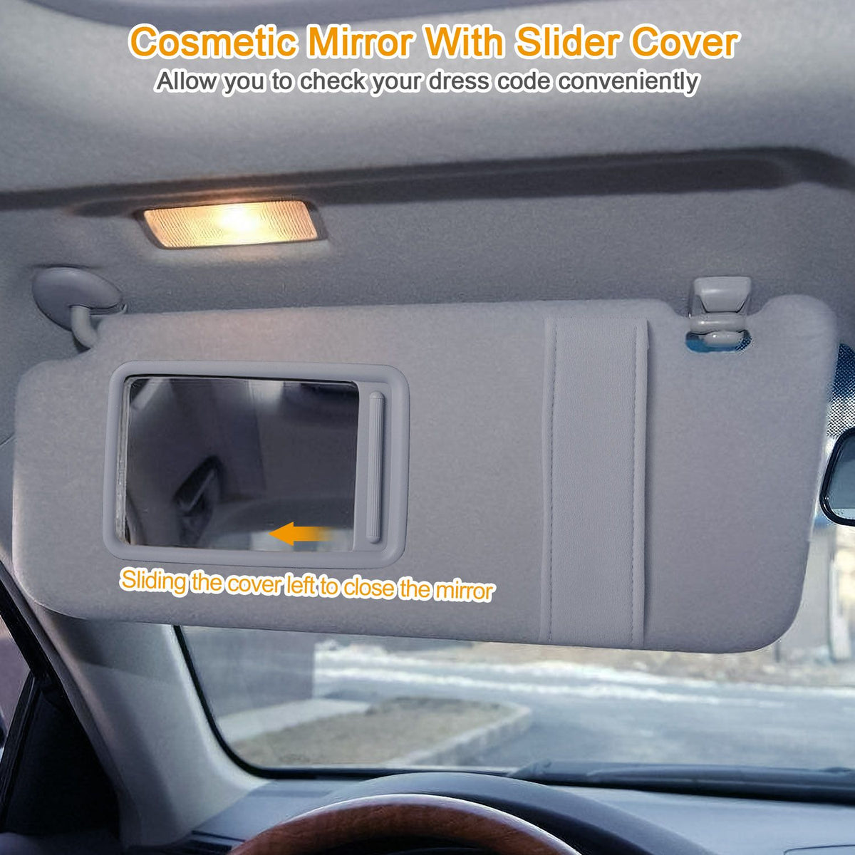 Toyota Camry Driver Sun Visor Replacement close-up detail shot