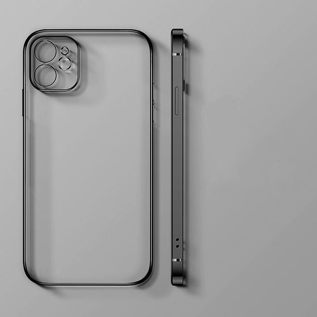 Ultra-thin transparent iPhone 12 Pro Max case in black tint