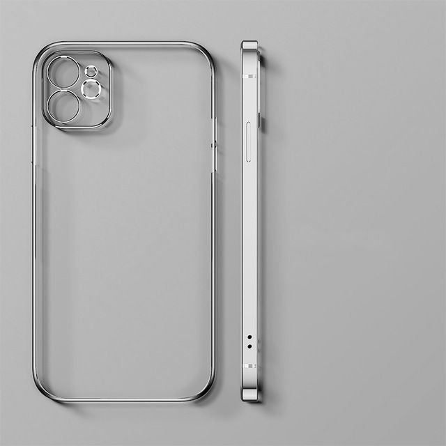 Silver tinted ultra-thin transparent iPhone case