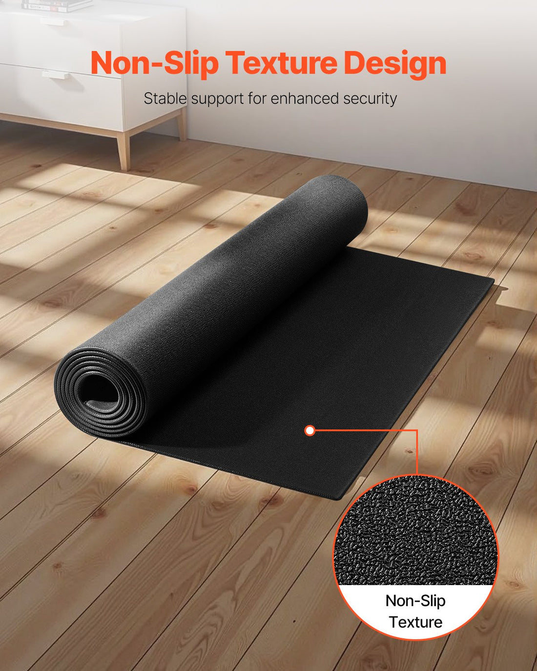 Treadmill mat anti-slip surface texture detail