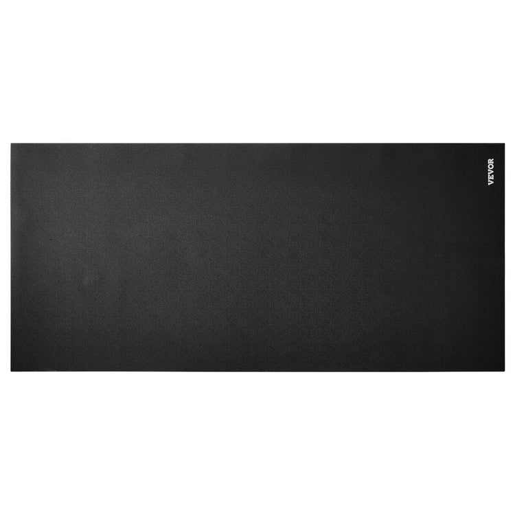 Treadmill exercise mat rolled up for storage