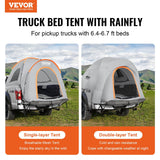 Interior view of truck bed tent fitting 2 to 3 people