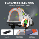 Double-layer truck bed tent shown from the side