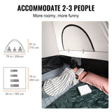 Truck bed tent rear entry with mesh window