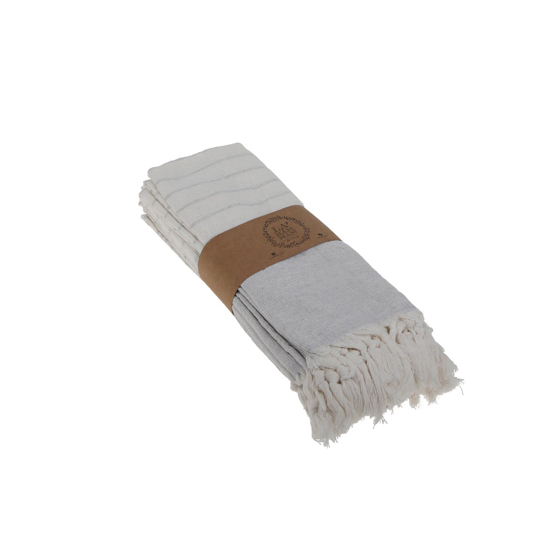 Turkish cotton hand towel hanging from an oven or cabinet handle