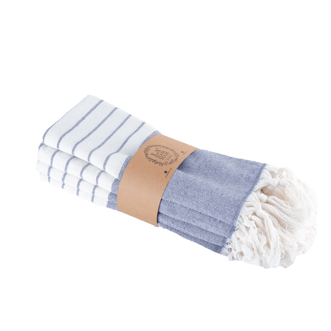 Turkish cotton kitchen hand towel shown with its retail packaging