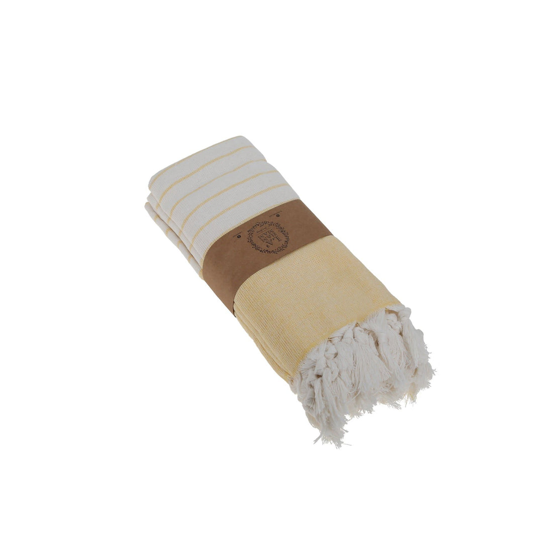 Turkish cotton hand towel laid flat to show its full size