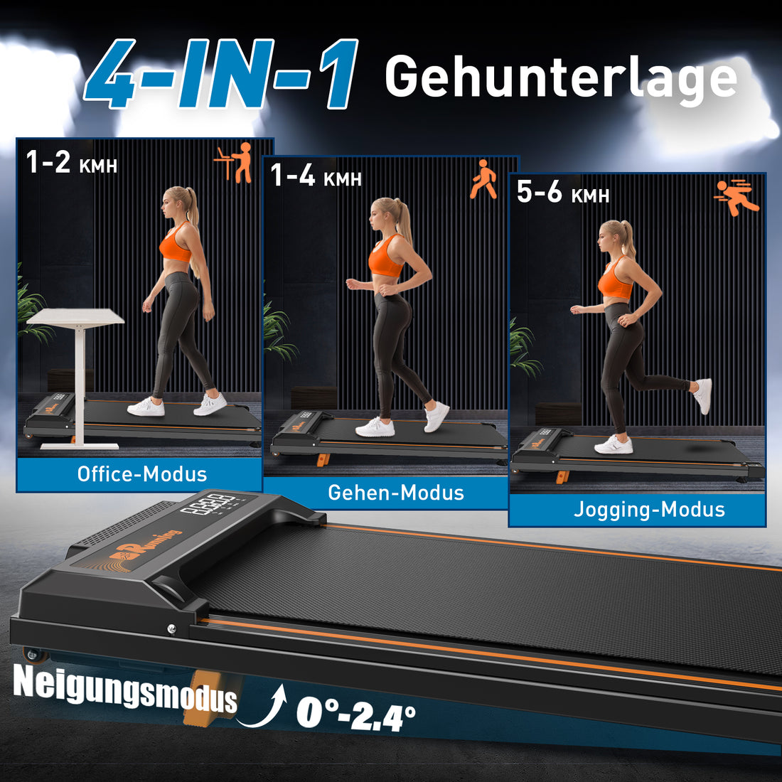 Walking pad remote control speed adjustment