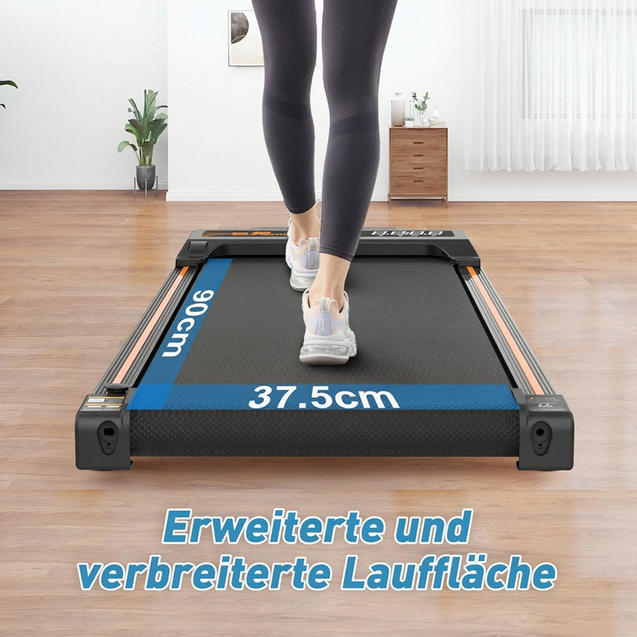 Walking pad treadmill belt and motor housing