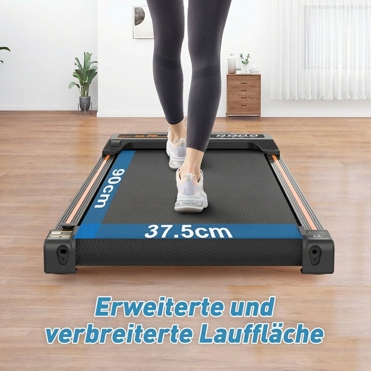 Walking pad treadmill belt and motor housing