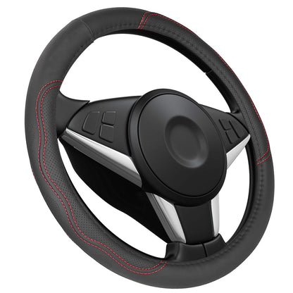 Universal Leather Steering Wheel Cover main product photo