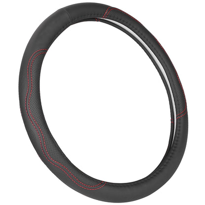 Universal Leather Steering Wheel Cover front view detail