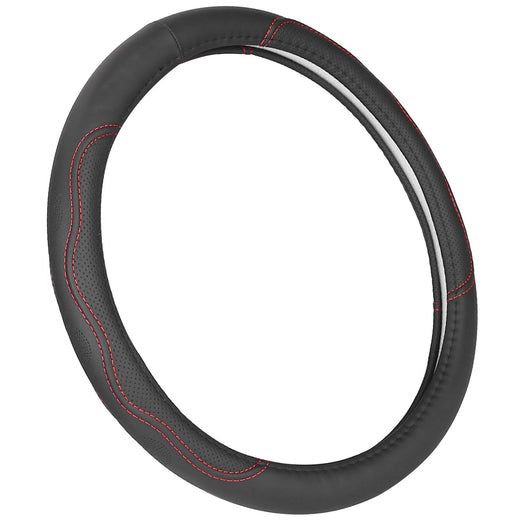 Universal Leather Steering Wheel Cover front view detail