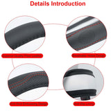 Universal Leather Steering Wheel Cover side angle detail