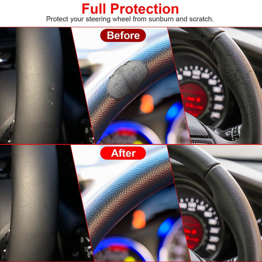 Universal Leather Steering Wheel Cover additional product photo